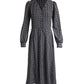 Michael Kors Crepe De Chine Midi Dress in Black Polyester