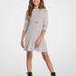 Pleated Metallic Knit Sweaterdress