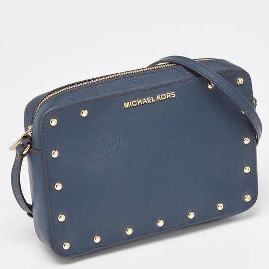 Michael Kors Leather Sandrine Stud Crossbody Bag
