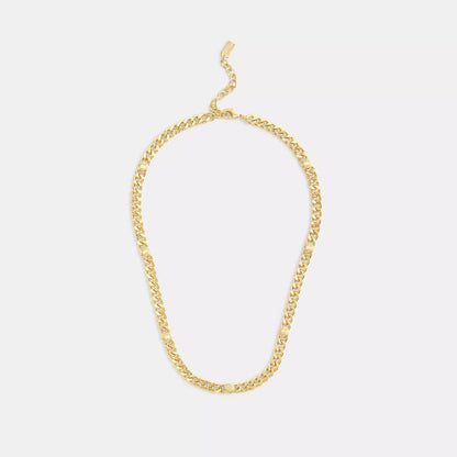 Rivet Curb Chain Link Necklace