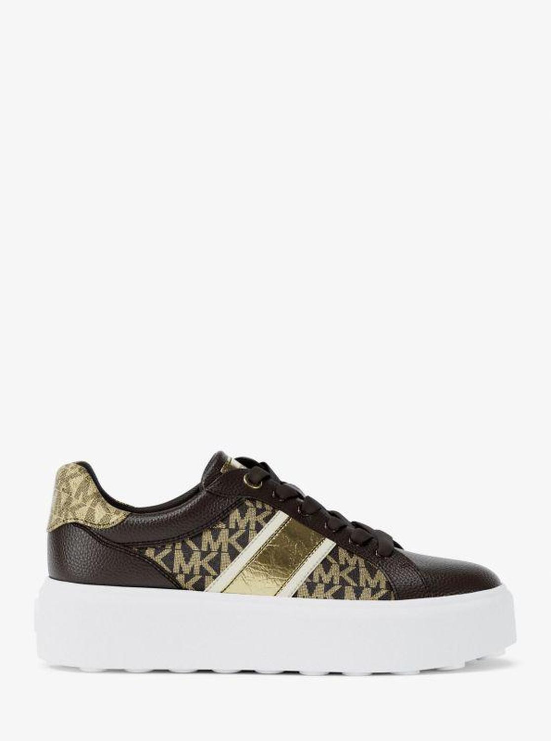 Romey Signature Logo Stripe Platform Sneaker