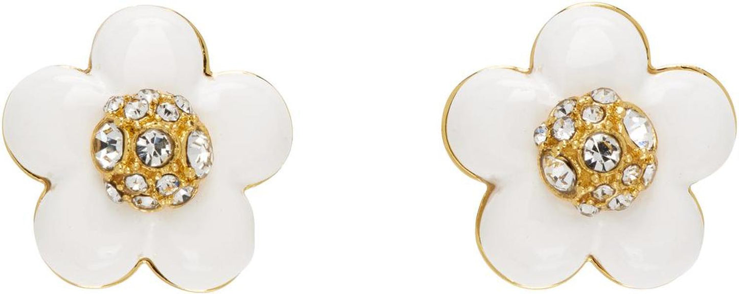 Gold & White 'The Daisy Stud' Earrings