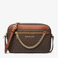 Jet Set Large Logo Crossbody Bag In Brown