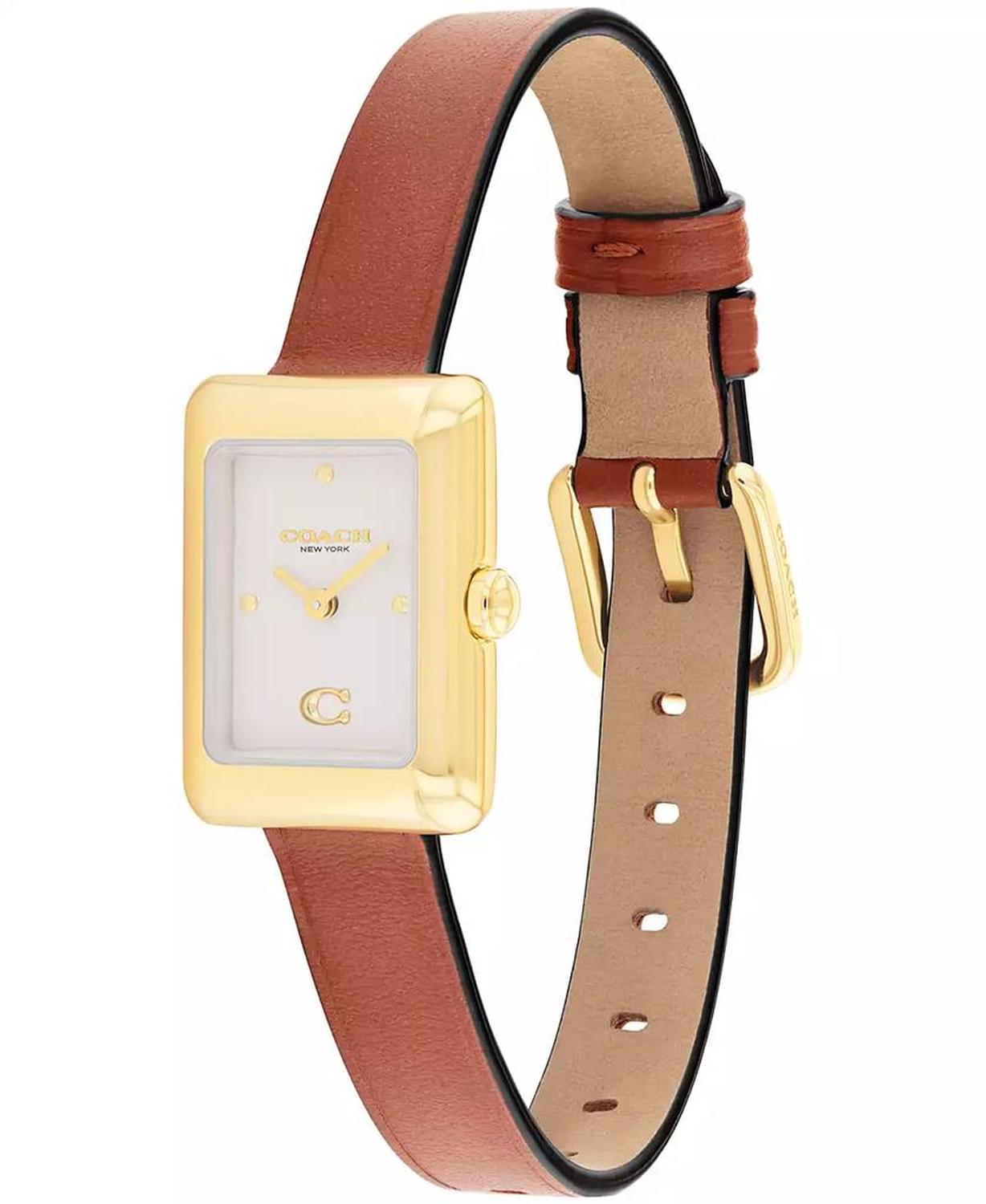 Women's Mara Saddle Leather Strap Watch, 19 x 26mm