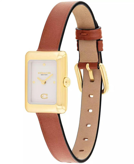 Women's Mara Saddle Leather Strap Watch, 19 x 26mm