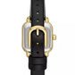 Women's Gracie Square Three-Hand Black Leather Watch, 25mm