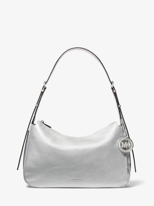 Nolita Medium Metallic Pebbled Leather Convertible Shoulder Bag