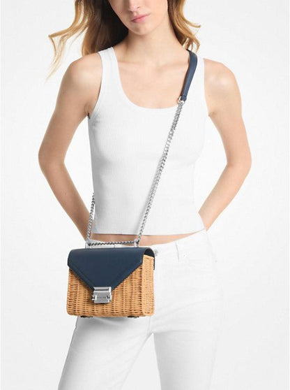 Whitney Small Wicker Shoulder Bag