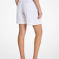 Crushed Cotton Gabardine Cuffed Shorts