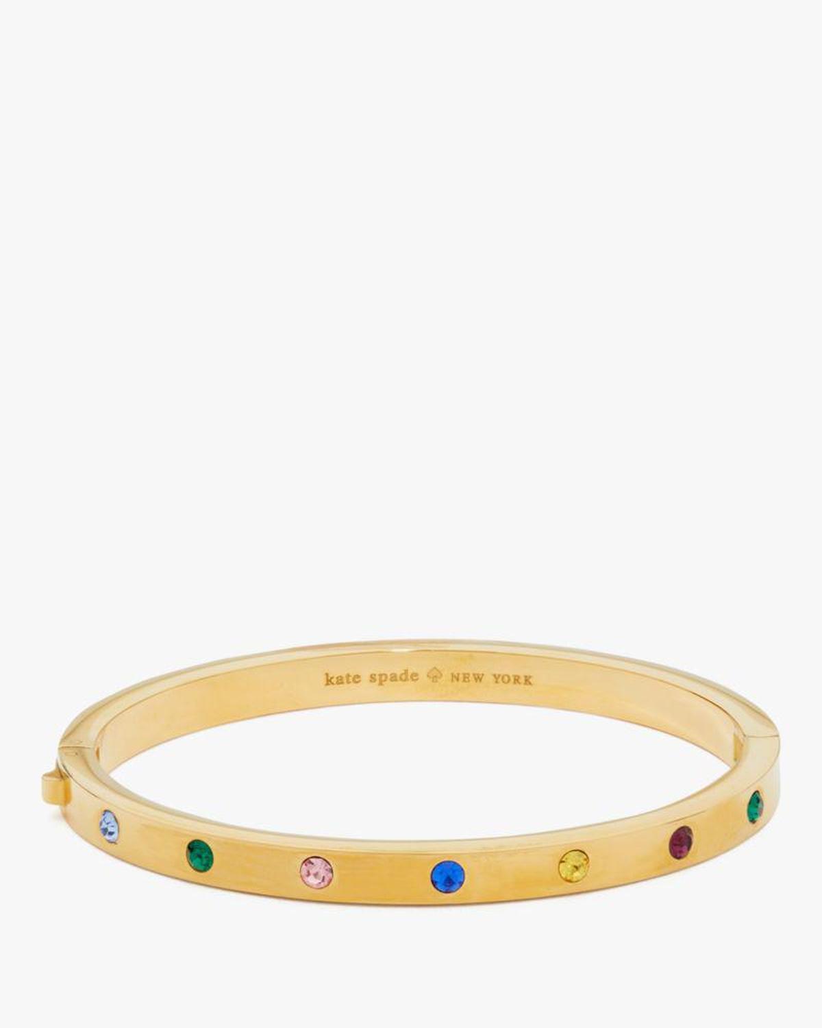 Set in Stone Hinged Silver Bangle