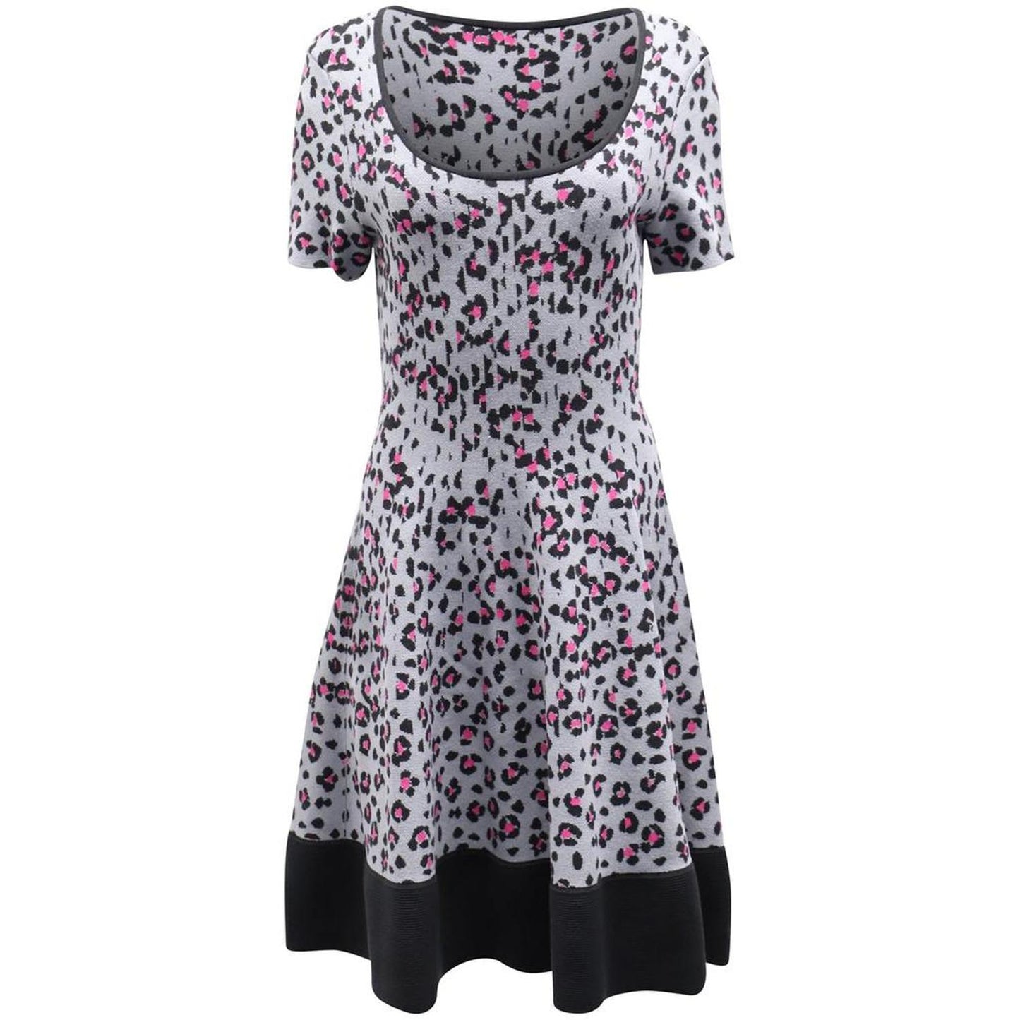 Leopard Print Dress in Purple Viscose