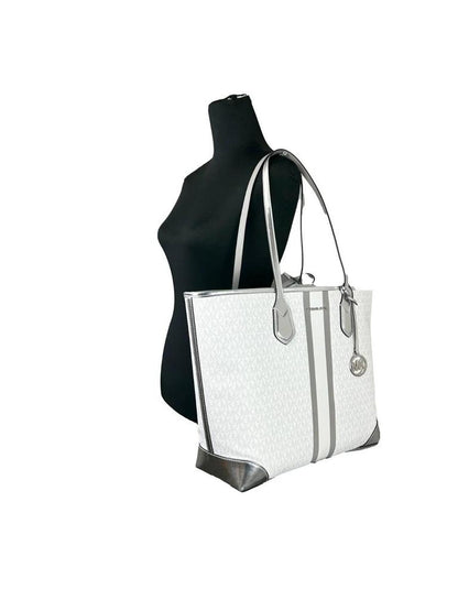 Eva Large Stripe Travel Tote Bag Plus Pouch Women's