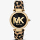 Parker Pavé Gold-Tone and Calf Hair Watch