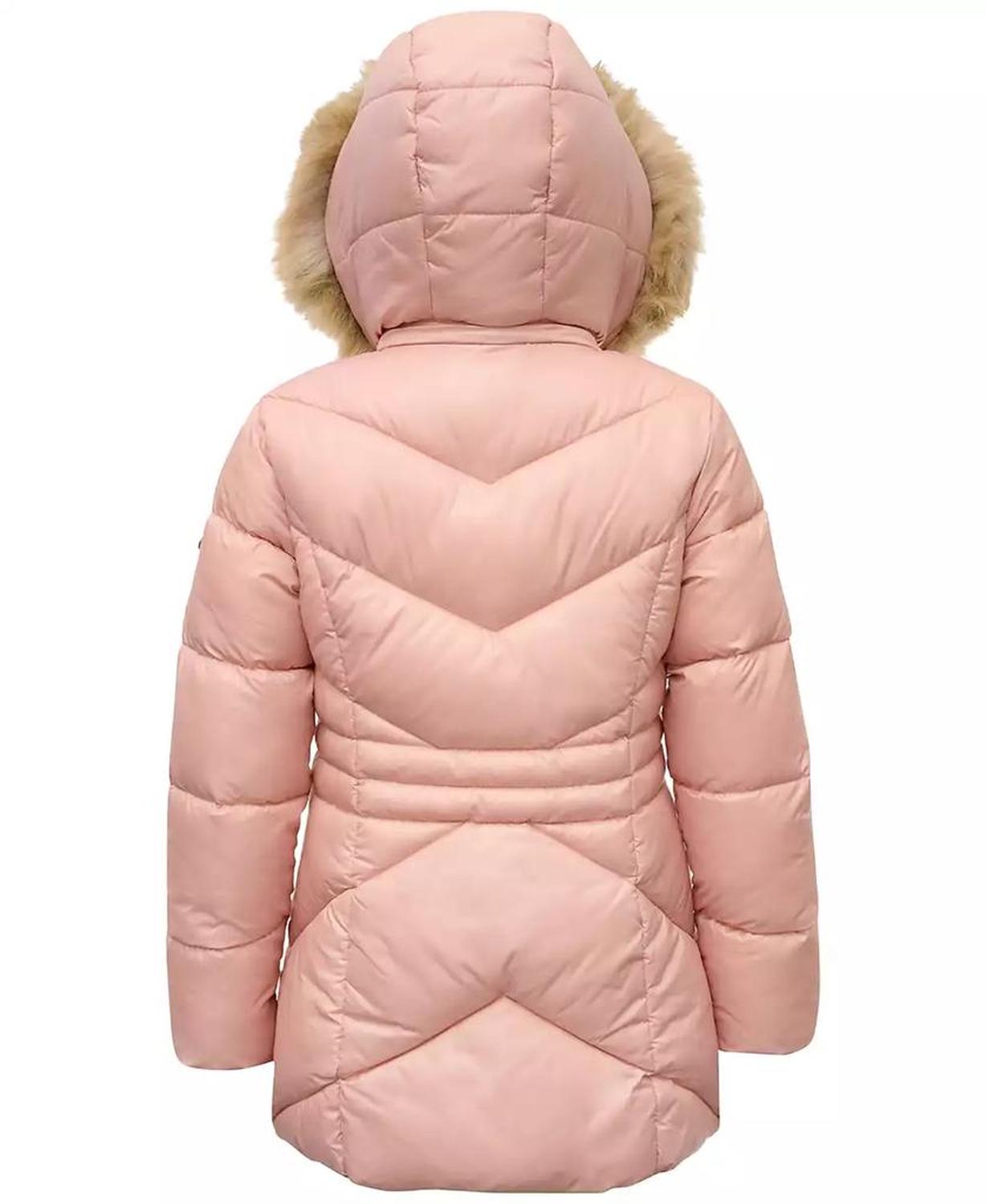Michael Kors Toddler & Little Girls Stadium Puffer Jacket with Faux-Fur Trim