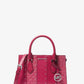 Sheila Small Studded Patchwork and Signature Logo Satchel