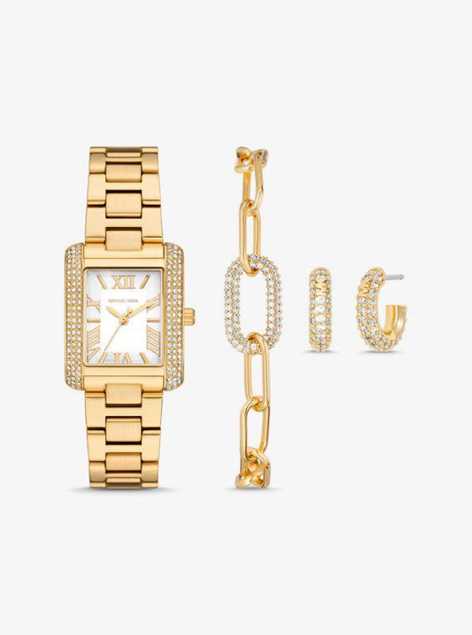 Petite Emery Gold-Tone Watch and Jewelry Gift Set
