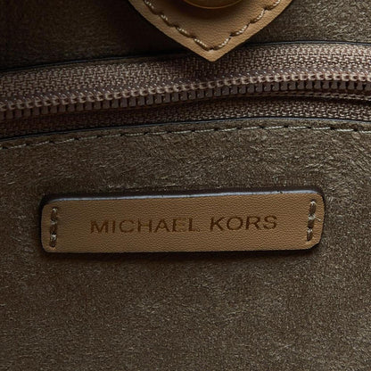 Michael Kors Vanilla/tan Siganture Coated Canvas And Leather Karlie Tote
