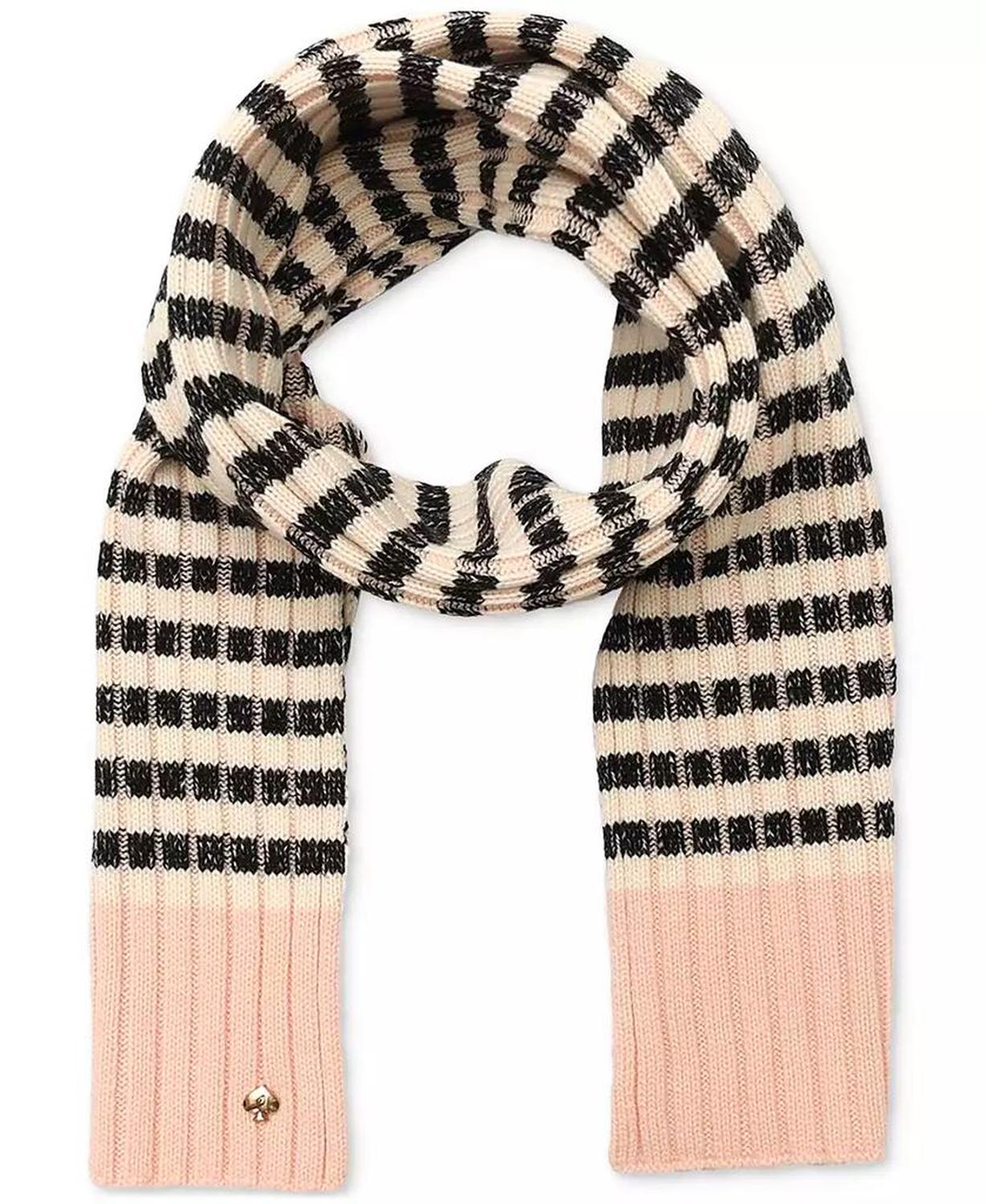 Striped Ribbed Scarf