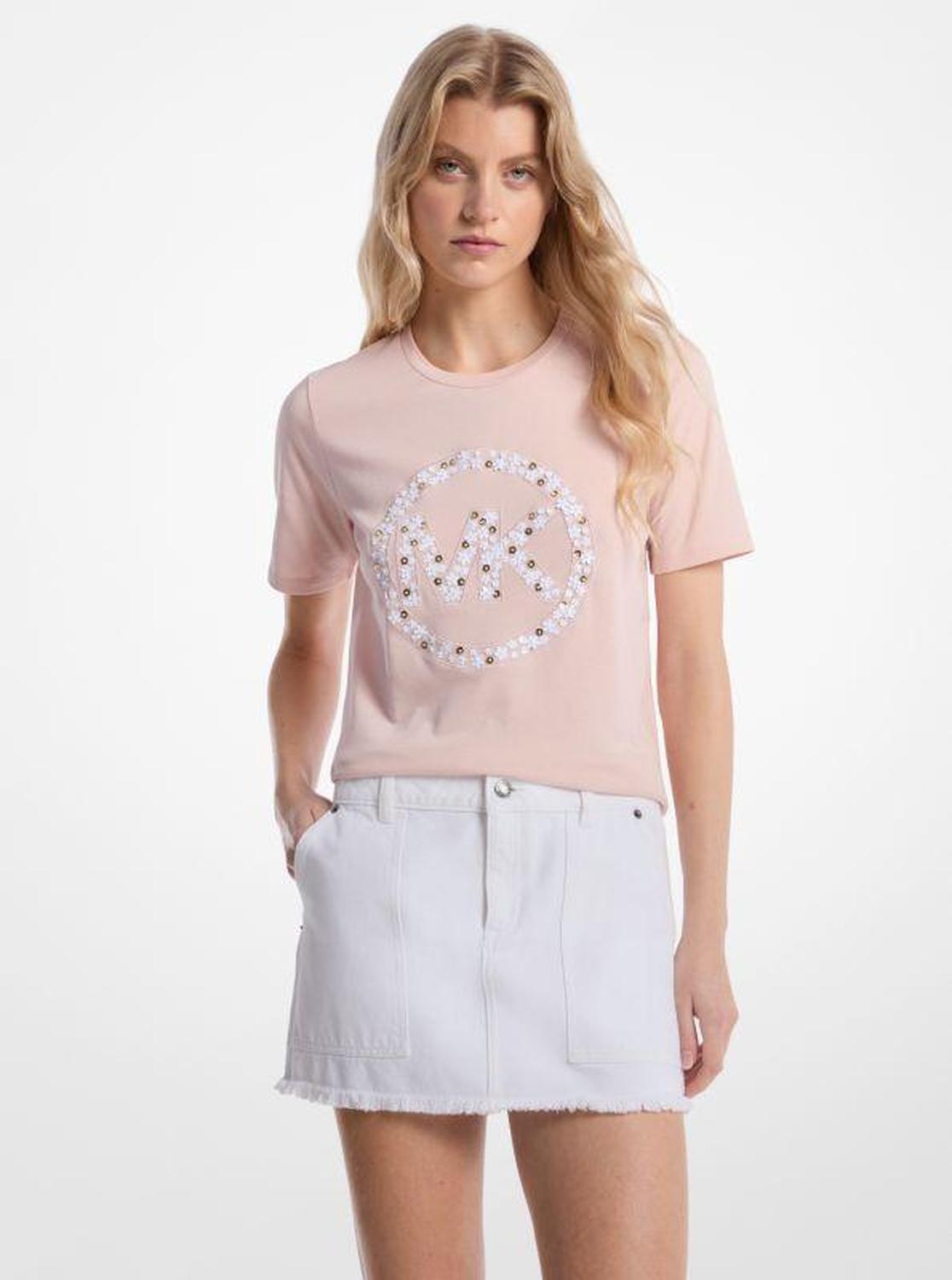 Embellished Logo Cotton T-Shirt