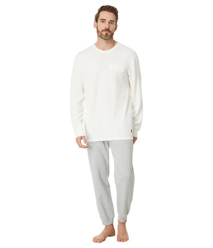 Embossed Thermal Long Sleeve Crew Shirt