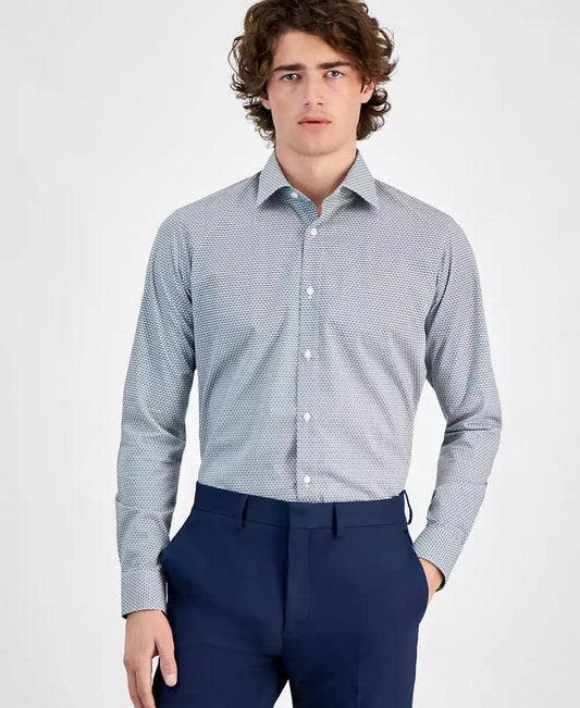 Men's Valerio Poplin Modern-Fit Dress Shirt