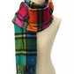 Plaid Mix Multi Yarn Dye Wool Scarf