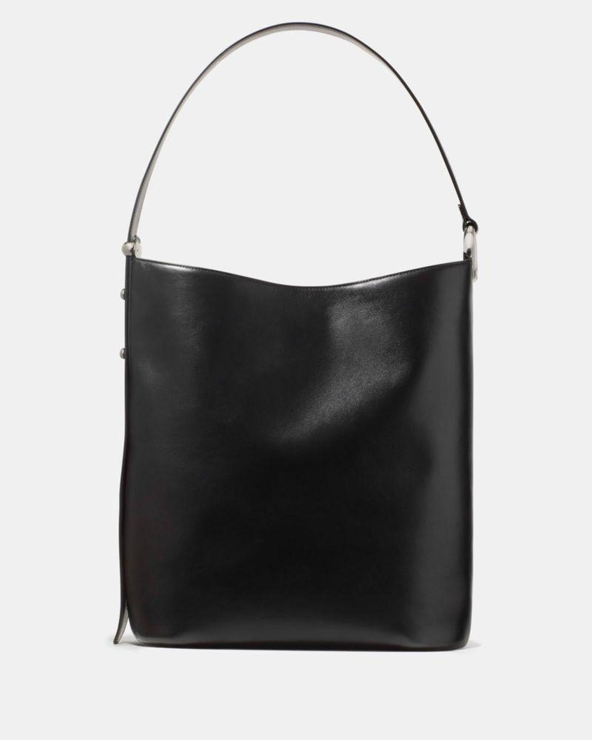Halo Glazed Leather Large Bucket Bag