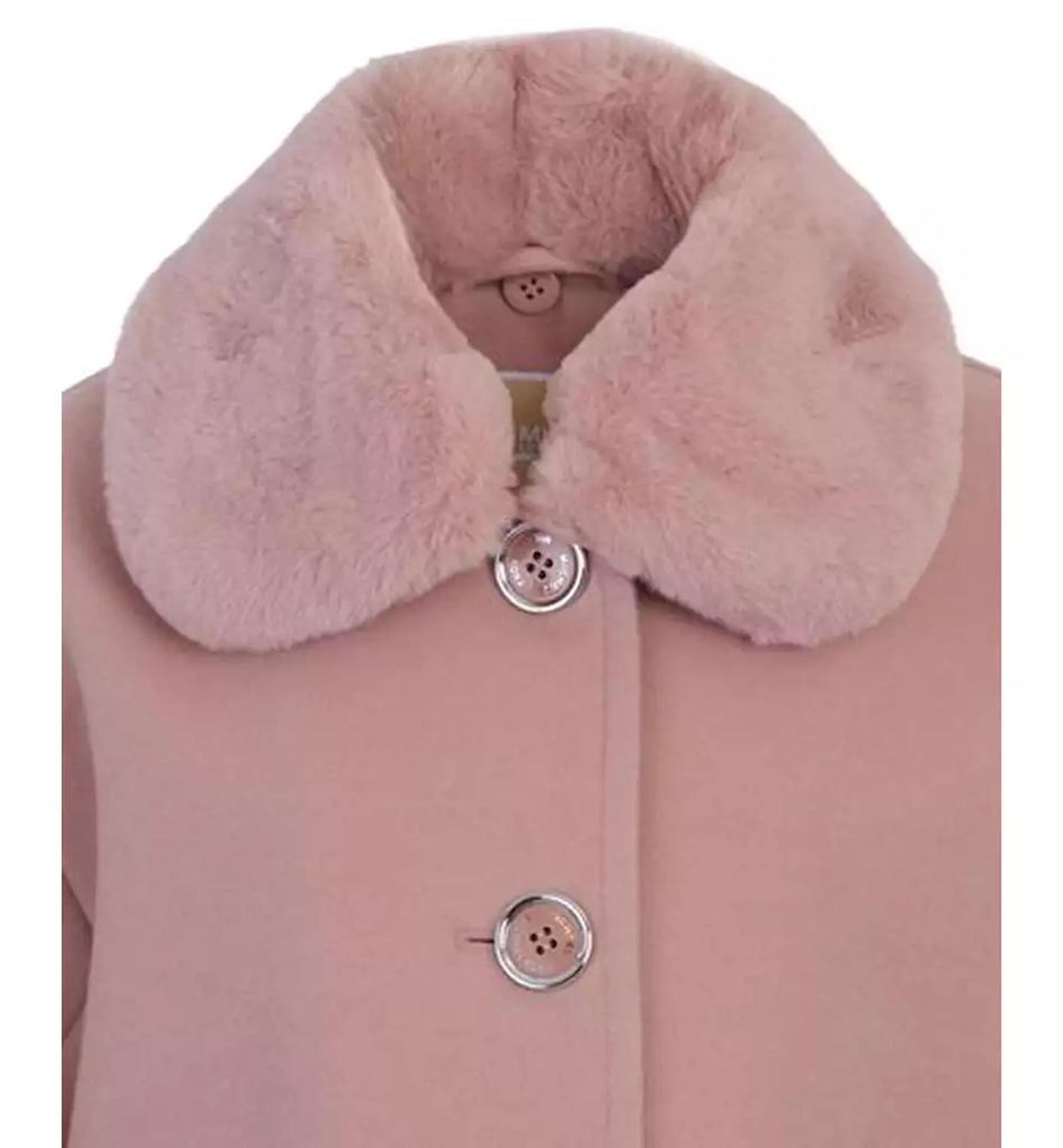 Big Girls Faux Wool Collar Jacket
