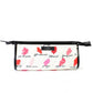 Kate Spade New York Womens Clear Fabric Zippered Pouch Wallet White Pink Black