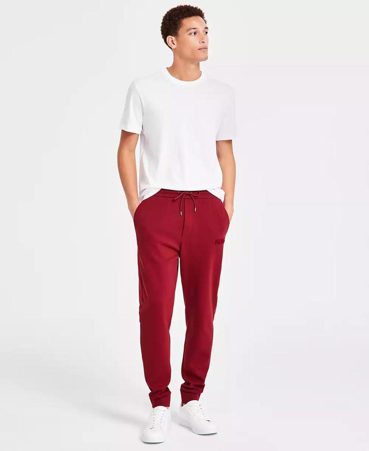 Men's Textured-Logo Jogger Pants