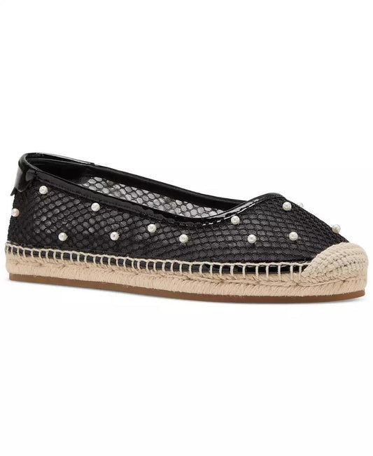 Women's Pearl Fishnet Espadrille Flats