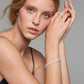 Precious Metal-Plated Sterling Silver Pavé Curb Link Bracelet