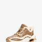 Toni Distressed Leather and Sherpa Trainer