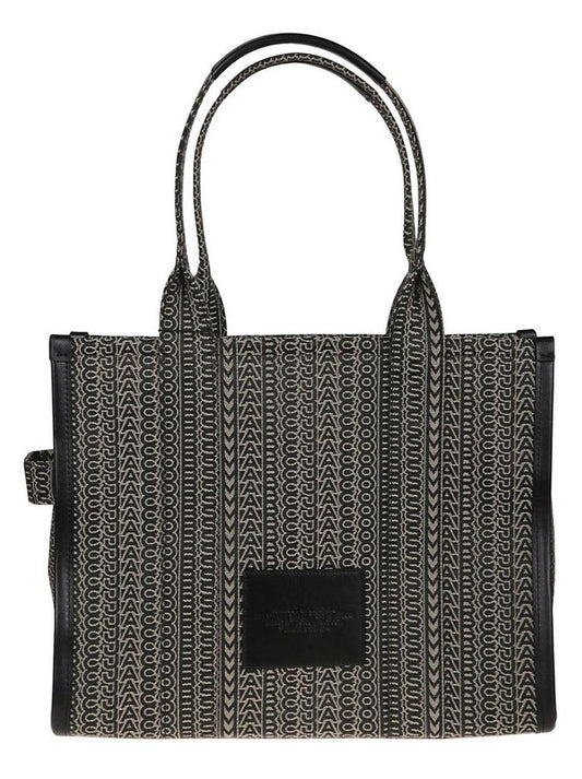 Structured Monogram Tote With Leather Handles