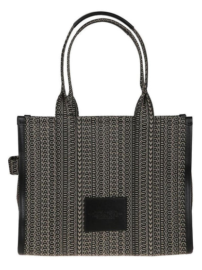 Structured Monogram Tote With Leather Handles