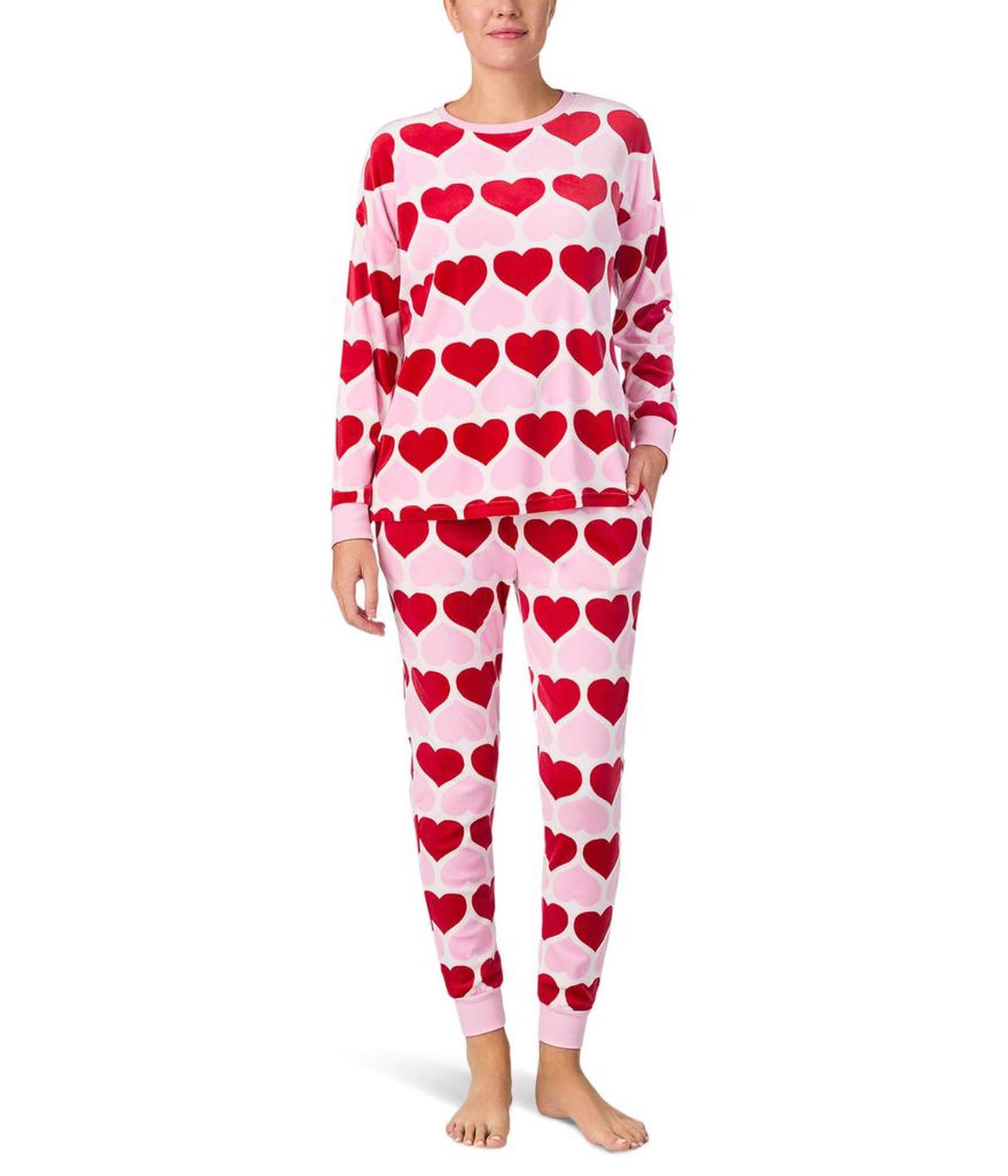 Stretch Velour Long Sleeve Jogger Set