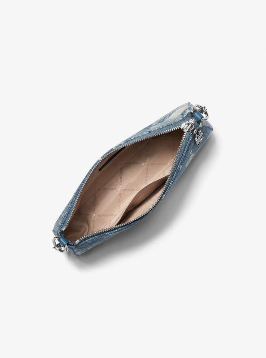 Empire Medium Splattered Denim Chain-Link Pochette