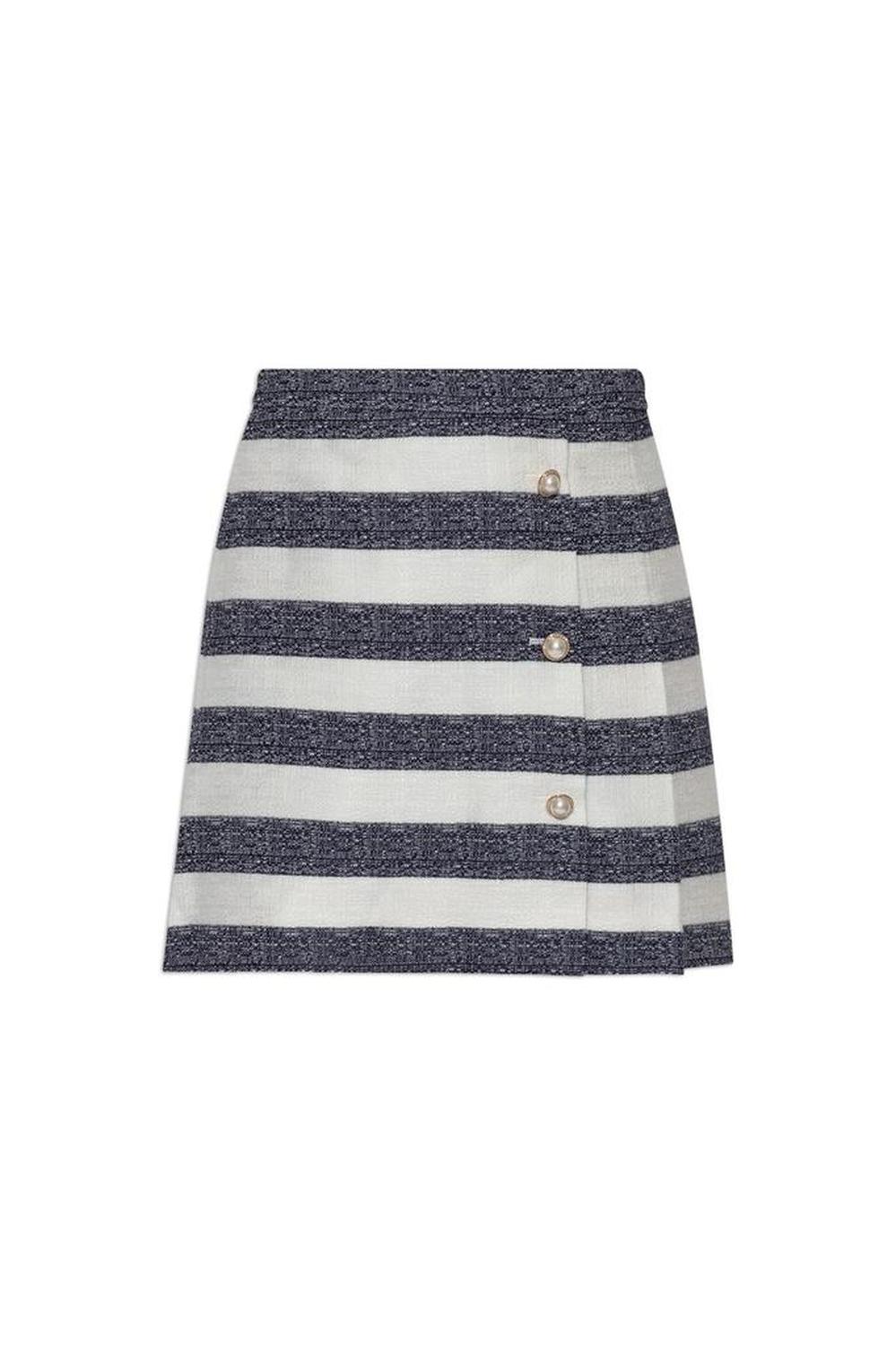 Kate Spade Striped Button Detail Skirt