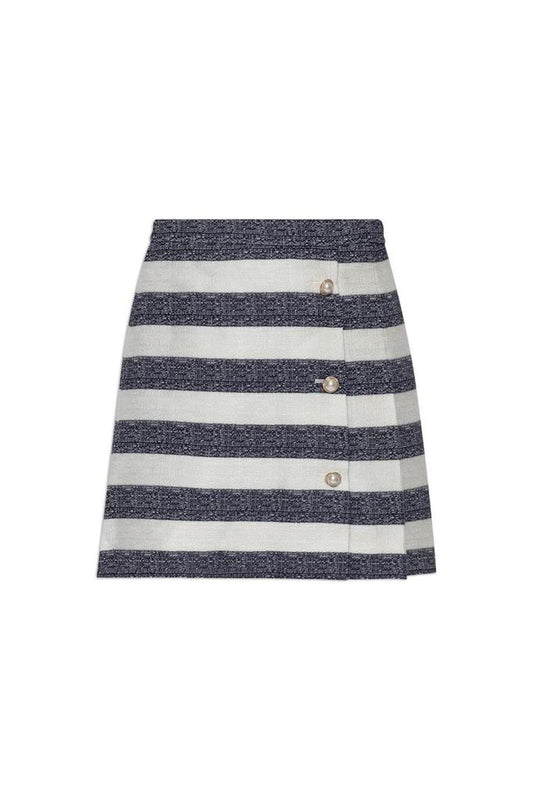 Kate Spade Striped Button Detail Skirt
