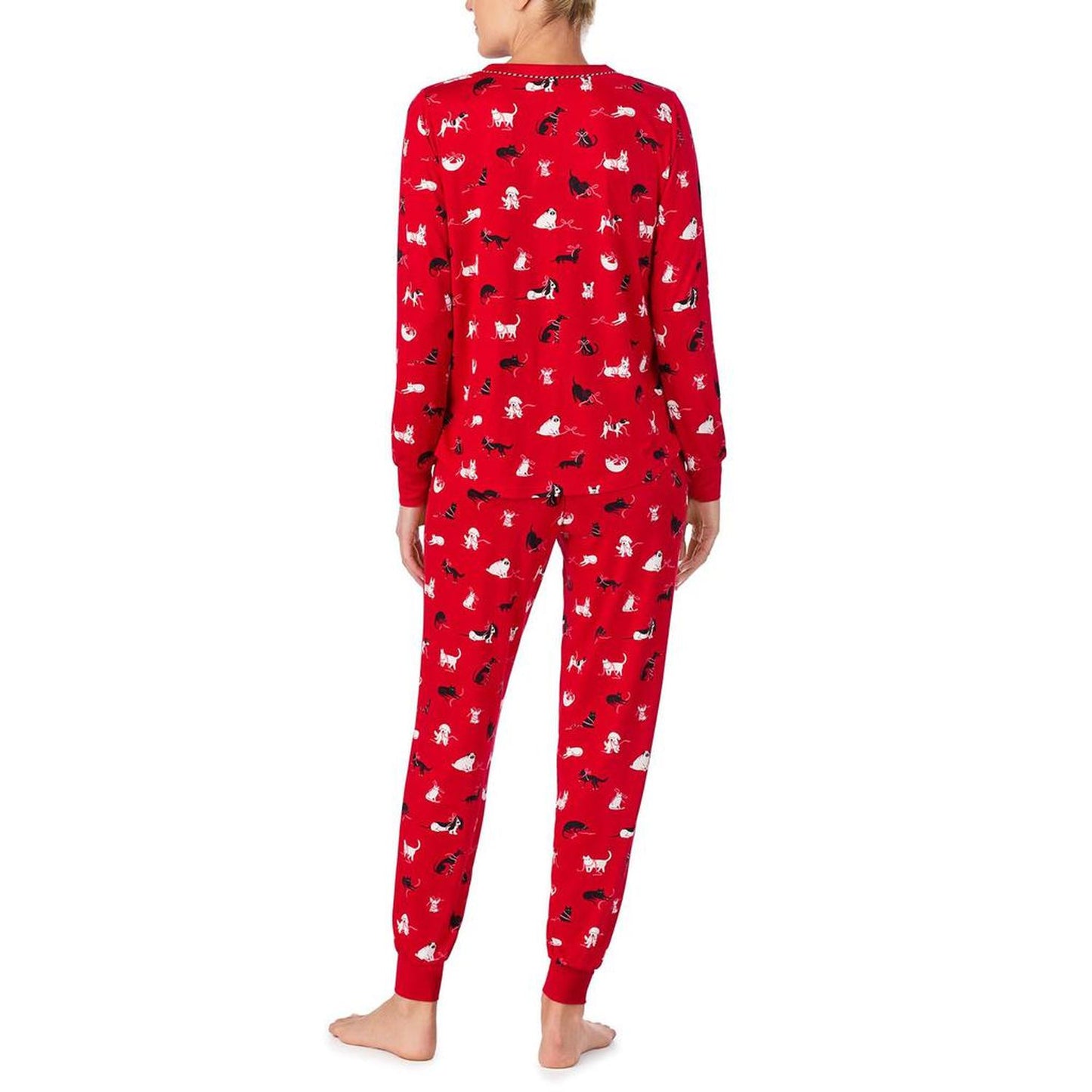 Long Sleeve Cozy Jersey Henley Jogger Set