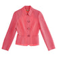 Single-Breasted Blazer in Pink Wool