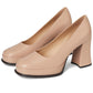 Sculpted C Leather Pumps