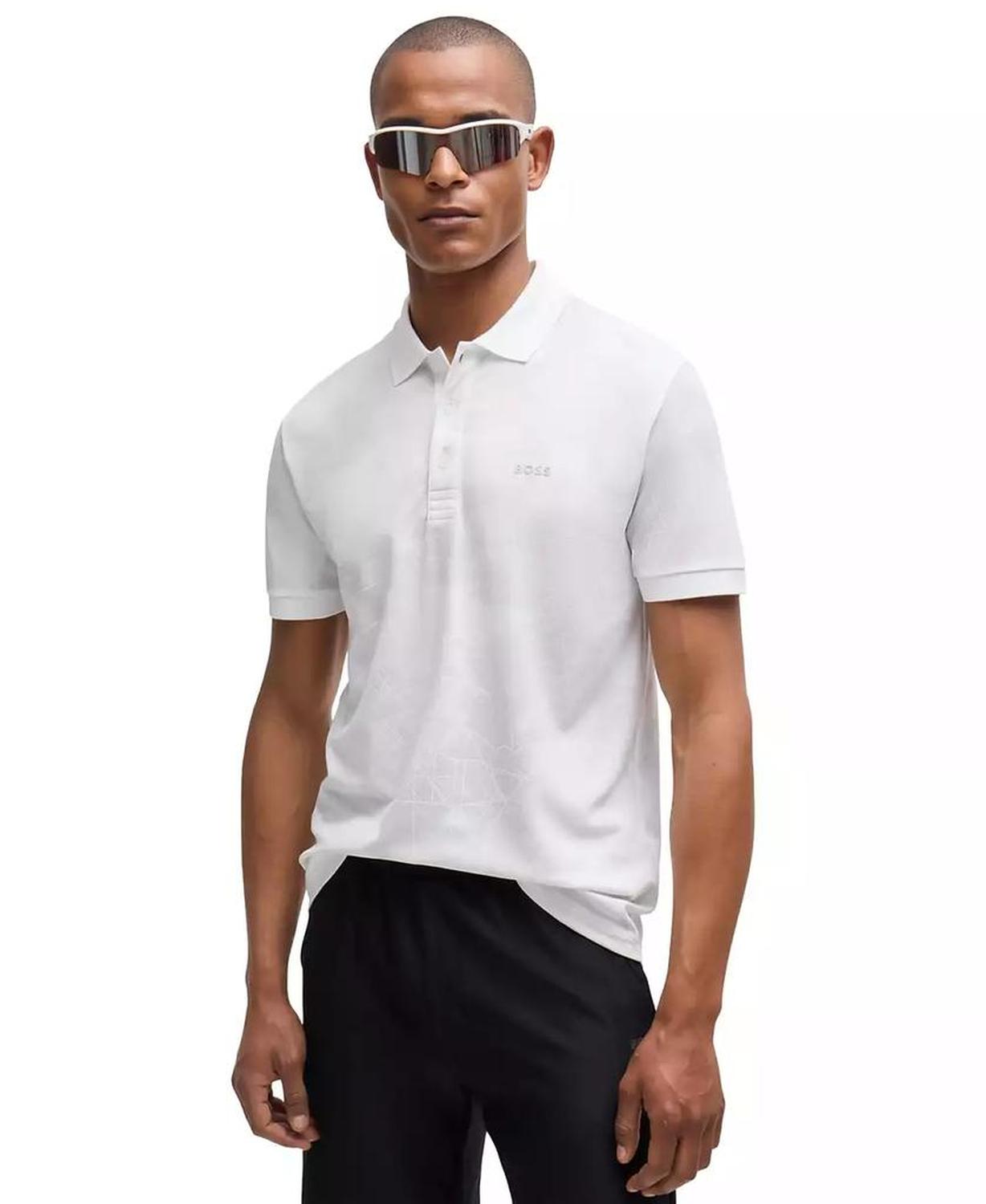 Men’s Reflective Print Polo