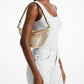 Hollis Medium 2-in-1 Metallic Leather and Logo Jacquard Shoulder Bag