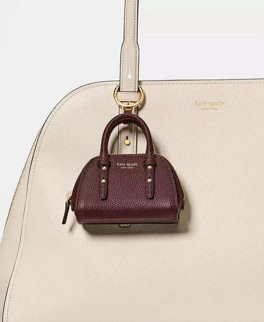 Pebbled Leather Nano Carryall Bag Charm