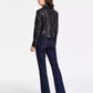 Women's Leather Zip-Front Coat