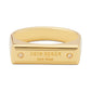 Gold-Tone Pavé Logo Bar Ring