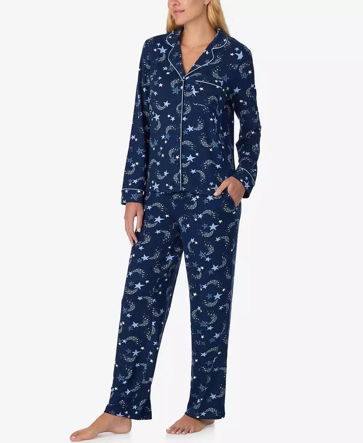 Women's 2-Piece Sleepwear Long-Sleeve Top and Pajama Pants Set