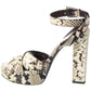 Cannon Runway Python-Embossed Leather Platform Sandal