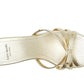 Carolina Metallic Leather Kitten Heel Sandal